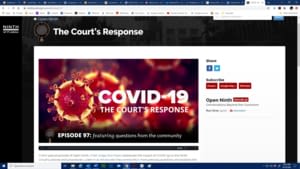 During the coronavirus pandemic, social media have proven to be the single most important component of crisis communications for many Florida courts.  In addition to using Twitter, Facebook, Instagram, and LinkedIn to communicate with internal and external audiences, the Ninth Circuit has produced numerous podcasts to provide helpful information to justice partners, court users, and the public.