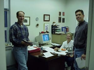 Justice Harding's staff attorneys. L-R: Michael Ufferman, Susan O'Halloran.