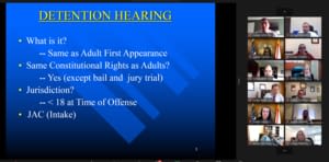Judge Orlando Prescott, Eleventh Judicial Circuit, conducts a session on Detention and Shelter Hearings for the Florida Judicial College.